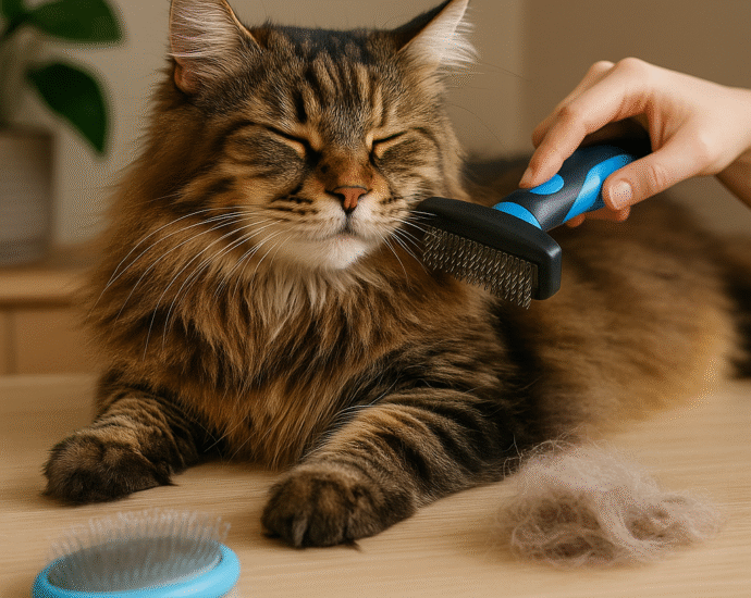 grooming long-haired cats