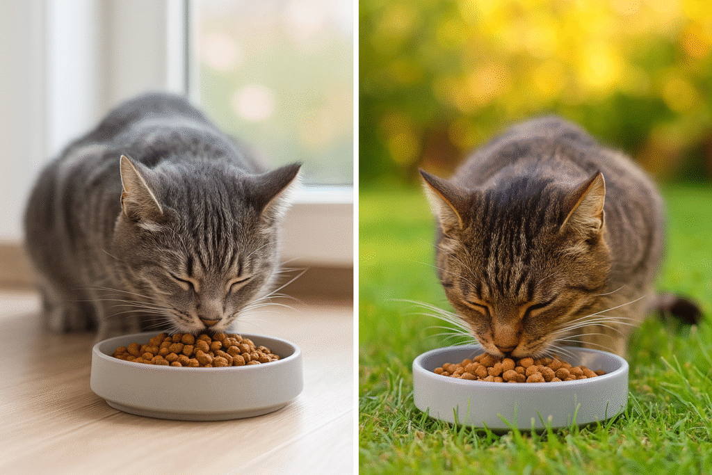 Food for indoor vs Outdoors cats