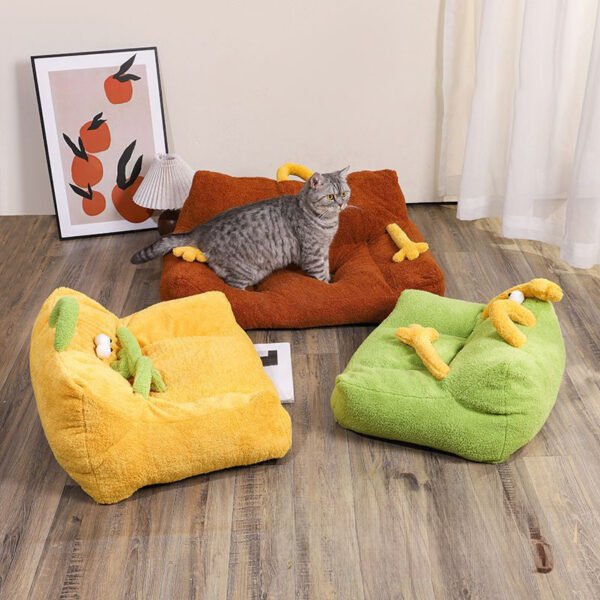 Pet Nest Multi-Color Cute Wind Cartoon Cat Nest Dog Nest Sofa Nest Suitable Small And Medium-Sized Cats And Dogs Four Seasons Washable Small Pet Bed - Image 8