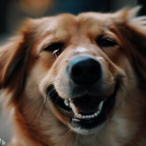 Dog smiling 