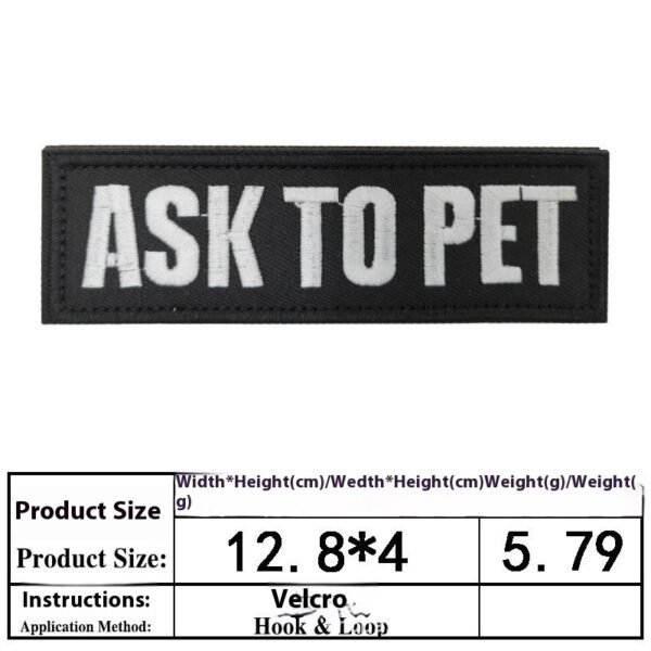 Pet Dog Accessories Embroidered Velcro New Pet Clothing Decorative Sticker Computer Embroidery Chapter - Image 9